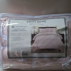 Pink 3-Piece Comforter Set - Twin/Full/King Options